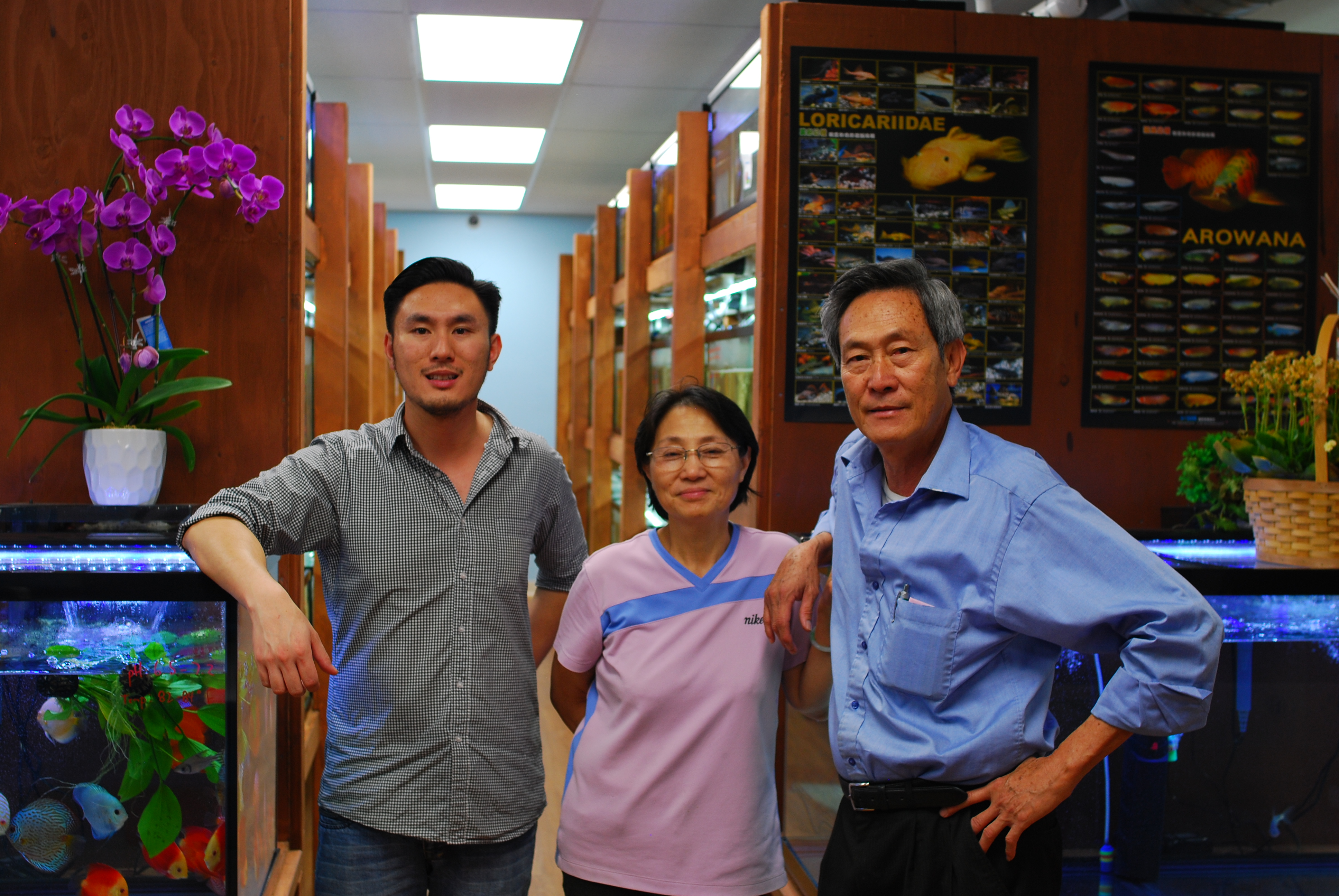 Roger, Jenney & Paul, owners of Pet Zone Tropical Fish in San Diego!